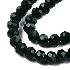 Opaque couleur unie imitation jade perles de verre brins&nbsp;LS-EGLA-A044-P6mm-D12