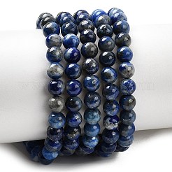 Нитки бусины из натурального ляписа-лазури&nbsp;G-G344-A09-4mm