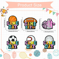 12 pièces 6 styles de perles de silicone&nbsp;SIL-CJ0003-12