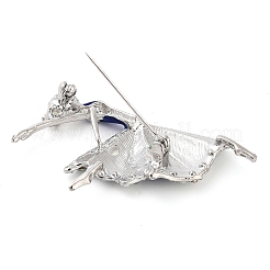 Броши из цинкового сплава с кристаллами и стразами&nbsp;LS-JEWB-I031-08A