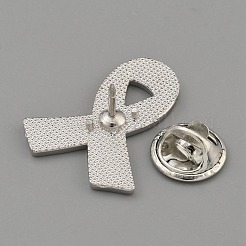 Bewusstseinsband Emaille-Anstecker aus Zinklegierung&nbsp;JEWB-WH0021-62A