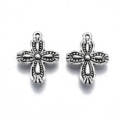 Tibetischer stil Aluminium Anhänger & Charms&nbsp;TIBEP-N009-005AS-RS