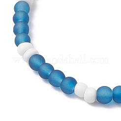 2 шт. 2 стиля стеклянные бусины от сглаза эластичные браслеты и стеклянные бусины эластичные браслеты для женщин&nbsp;BJEW-JB11895