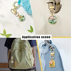 7 шт. подвеска из цветочного сплава с эмалью&nbsp;HJEW-YW00315