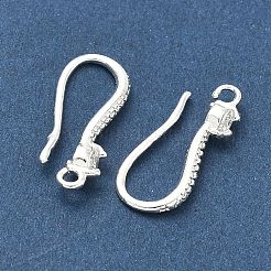 Крючки для сережек из латуни с прозрачным кубическим цирконием&nbsp;KK-H532-23S