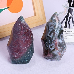Antorcha de jade oceánico de cristal natural para decoración del hogar&nbsp;PW-WG429E5-01