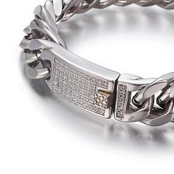 Браслеты из нержавеющей стали 304 с панцирным плетением&nbsp;BJEW-P255-01B