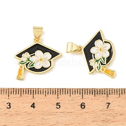 Pendentifs en laiton émaillé pour la saison des remises de diplômes&nbsp;KK-CBAF2EC-03G-C01
