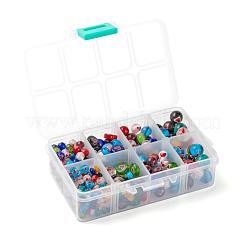 360pcs 5 Arten handgemachte Bunte Malerei-Perlen&nbsp;LAMP-LS0001-03