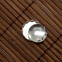 9.5~10mm cubierta cabujón de cristal transparente en forma de cúpula para la foto de DIY que hace plana redonda de bronce cabujón&nbsp;DIY-X0103-S-NR