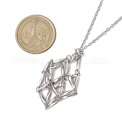 Fabrication de colliers coulissants en macramé avec chaîne en acier inoxydable 304&nbsp;NJEW-JN05068-02