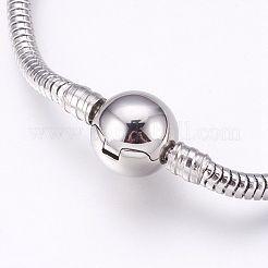 Fabrication de bracelets de style européen en acier inoxydable 304 résistant au ternissement&nbsp;PPJ-G001-02P