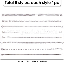 8 шт. 8 стиля цепи для бейсболки из нержавеющей стали 304&nbsp;HJEW-SC0002-49