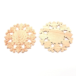 Резная накладка из натурального дерева&nbsp;WOOD-WH0104-35