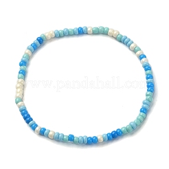 8 set di braccialetti elastici con perline di semi di vetro a 8 colori&nbsp;BJEW-JB09470