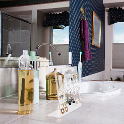 Прозрачные акриловые стойки для серег&nbsp;EDIS-WH0016-017A