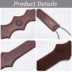 Ободки для волос из искусственной кожи и сплава для женщин и девочек&nbsp;OHAR-WH20009-02B-02