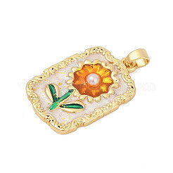 Латунь эмаль подвески&nbsp;KK-U068-13D-02G