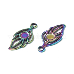 Placcatura ionica (ip) 304 impostazioni cabochon pendente in acciaio inossidabile&nbsp;STAS-I694-12MC