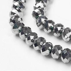 FilI di perline in vetro placcato&nbsp;GR6x8mmY-M2
