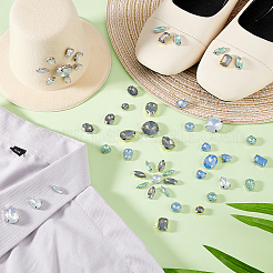 100 шт. 5-х цветные смоляные пришивные стразы&nbsp;DIY-GA0007-24B