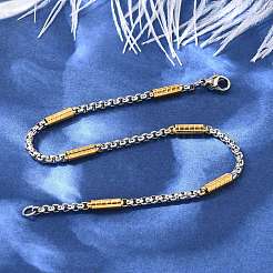 Bracciali a catena in acciaio inossidabile 304 per donna&nbsp;BJEW-C091-03C-GP