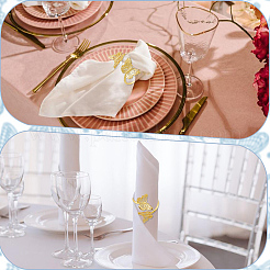 Бабочка железные кольца для салфеток&nbsp;AJEW-WH20070-109G