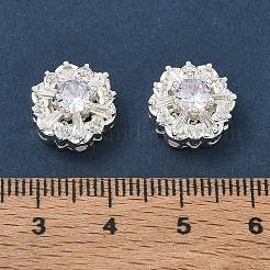 Abalorios de latón con pavé de circonitas&nbsp;CU-CBA3F77-04S-01