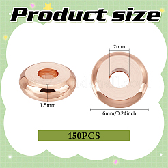 150 шт. латунные бусины-разделители с покрытием из розового золота&nbsp;KK-PH0010-92RG