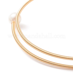 Pierres naturelles mélangées et bracelet jonc de perles&nbsp;BJEW-JB08459