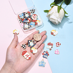 36 шт. 9 стиля подвески из сплава и эмали ко Дню матери&nbsp;ENAM-YW0005-73B