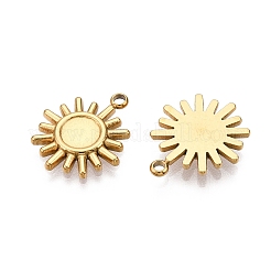 Placcatura ionica (ip) 304 impostazioni cabochon pendente in acciaio inossidabile&nbsp;X-STAS-I671-19G