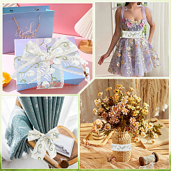 10 ярд полиэстеровой цветочной кружевной ленты с вышивкой&nbsp;OCOR-CY0001-30