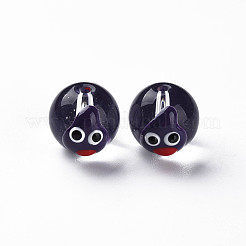 Прозрачные стеклянные эмалевые бусины&nbsp;GLAA-N049-004