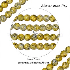 Fili di perline di vetro verniciati a spruzzo opaco&nbsp;GLAA-SZ0001-51D