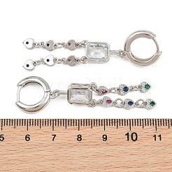 Pendientes de araña de latón con micro pavé de circonitas cúbicas&nbsp;KK-CBA8324-15P