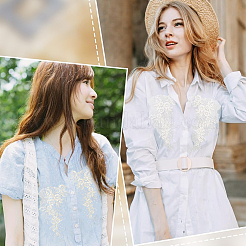 Полиэфирное кружево для украшения одежды&nbsp;FIND-WH20040-11A