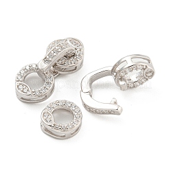 925 серебряная застежка с микропаве из прозрачного кубического циркония&nbsp;STER-U001-10P