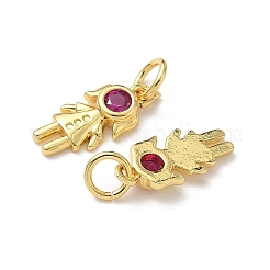 Colgante micropavé cubic zirconia de latón&nbsp;KK-L243-13G-01