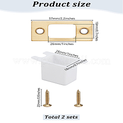 2 комплект усилительных пластин для двери из нержавеющей стали 201 с винтами&nbsp;AJEW-LP0001-31G