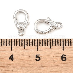 Fermoirs mousquetons pivotants en laiton sertis de micro-pavés de zirconiums cubiques transparents&nbsp;KK-P353-01P