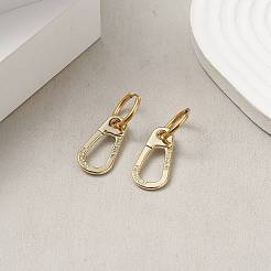 Placcatura a cremagliera in lega scavata a goccia con orecchini a cerchio pendenti alla moda&nbsp;EJEW-JE05201-01
