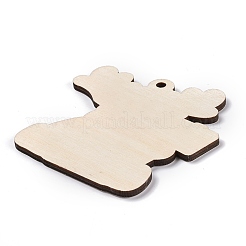 Pendentifs  gros en bois&nbsp;HJEW-O004-15