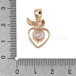 Pendentifs avec zircon cubiques à micro-pavés en laiton&nbsp;KK-E795-27KCG-02