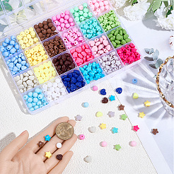 720шт 24 цвета непрозрачные акриловые бусины&nbsp;MACR-PA0001-39