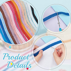 32м 16-х цветная полиэстеровая кружевная отделка в виде сороконожки&nbsp;OCOR-PH0002-23