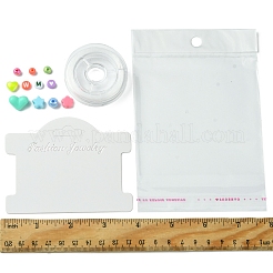 Наборы для изготовления браслетов из плоских круглых и сердечек из акриловых и пластиковых бусин своими руками&nbsp;DIY-FS0006-41