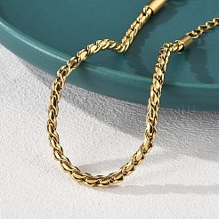 Браслеты-цепочки из нержавеющей стали 304 для женщин&nbsp;BJEW-Q051-04G