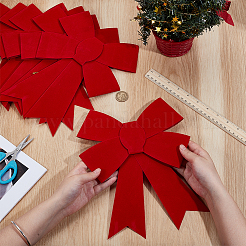 6 décoration de Noël en PVC avec gros nœud papillon&nbsp;AJEW-PH0007-38