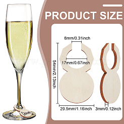 80 шт. деревянное кольцо для этикетки на бокал для вина&nbsp;FIND-UN0007-79